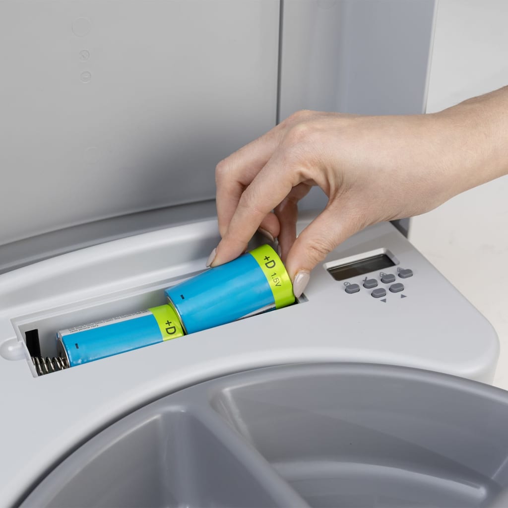Petsafe Dispensatore Di 5 Pasti Per Animali Eatwell Con Timer Grigio