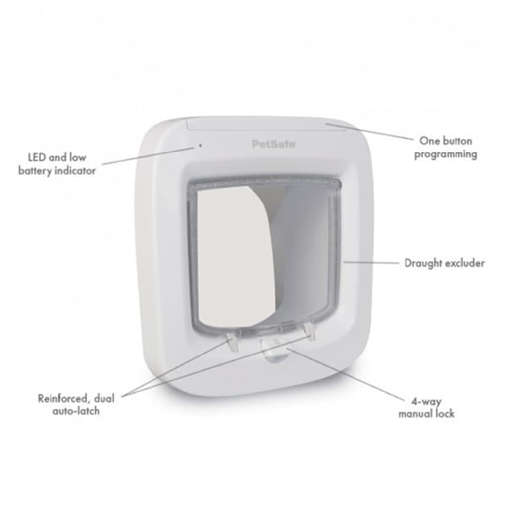 Petsafe Porta Basculante Per Gatto Con Microchip Bianco Ppa19-16145
