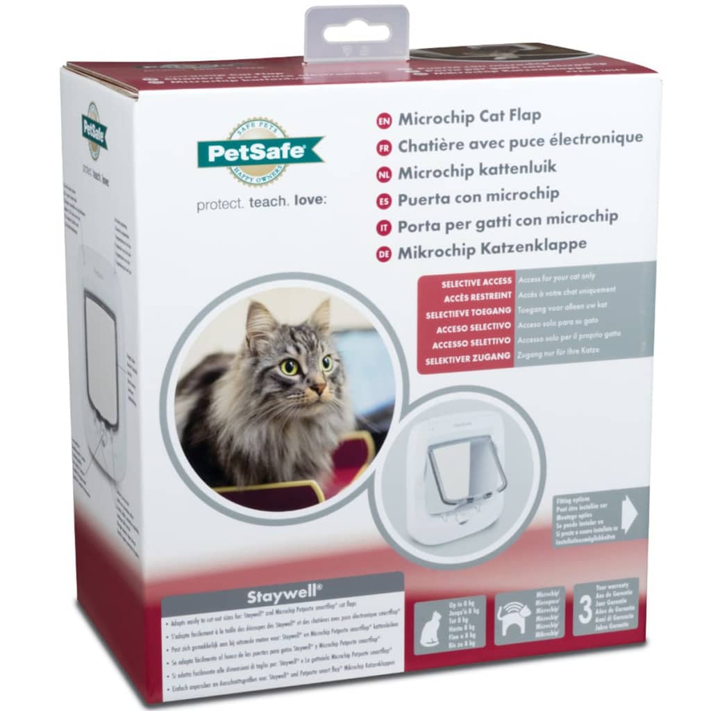 Petsafe Porta Basculante Per Gatto Con Microchip Bianco Ppa19-16145