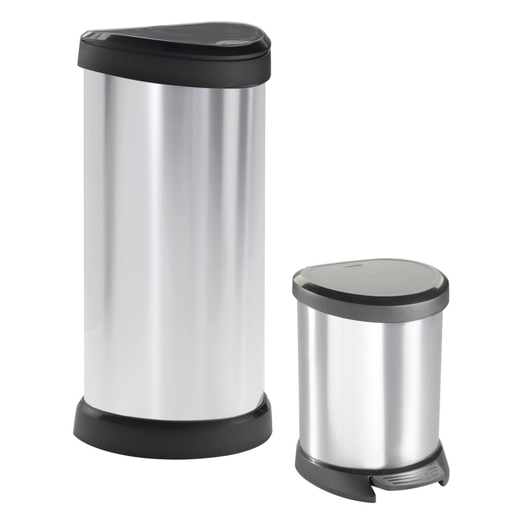 Curver Pattumiera A Pedale Deco Ovale Argento