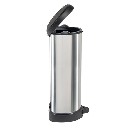 Curver Pattumiera A Pedale Deco Forma A D Argento