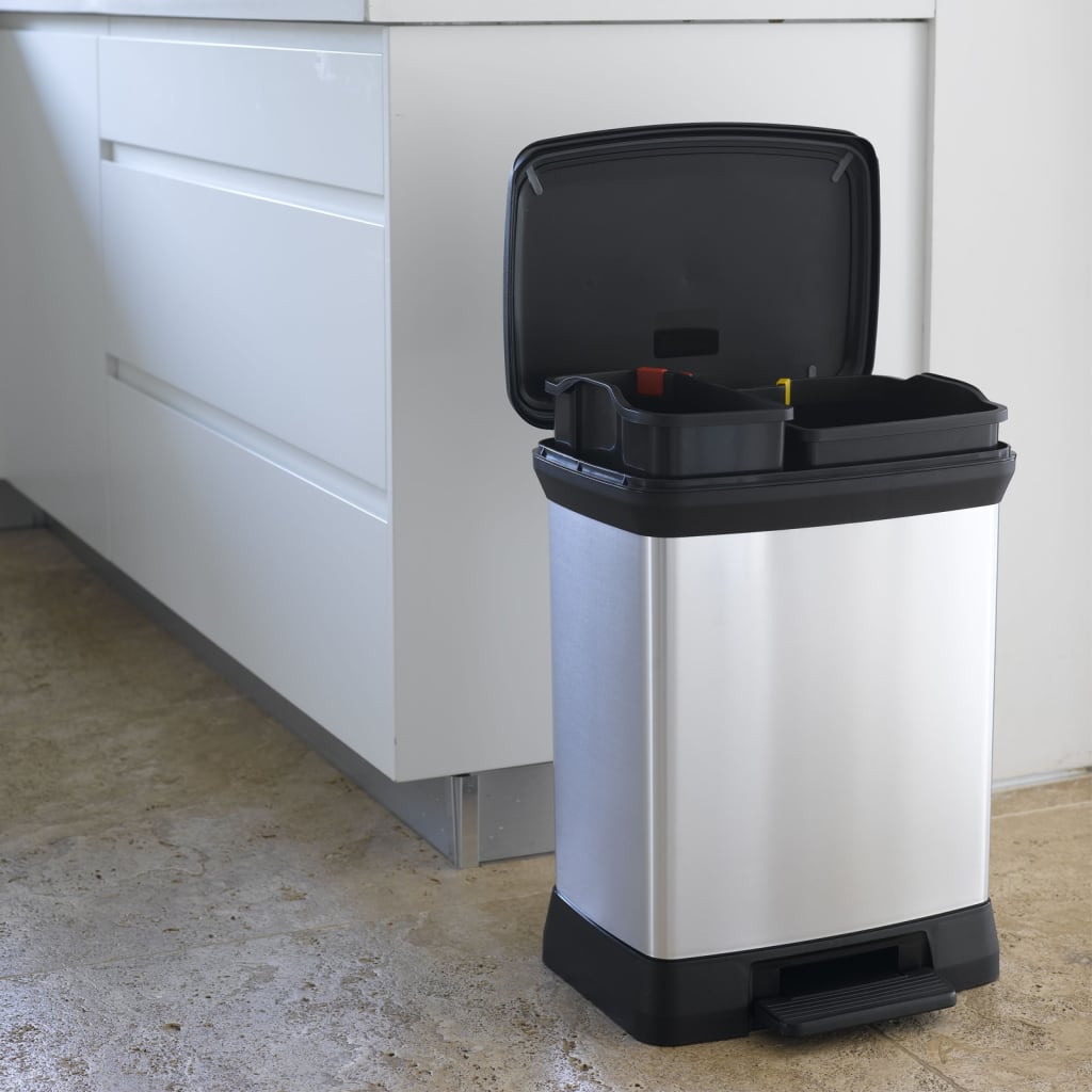 Curver Pattumiera A Pedale Doppia Deco 26L+26L Freddo