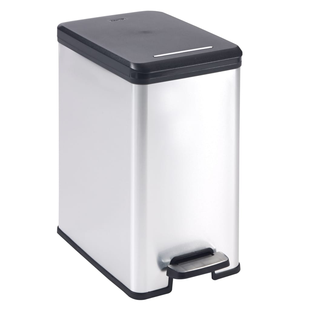 Curver Pattumiera A Pedale Sottile Deco 25L Argento
