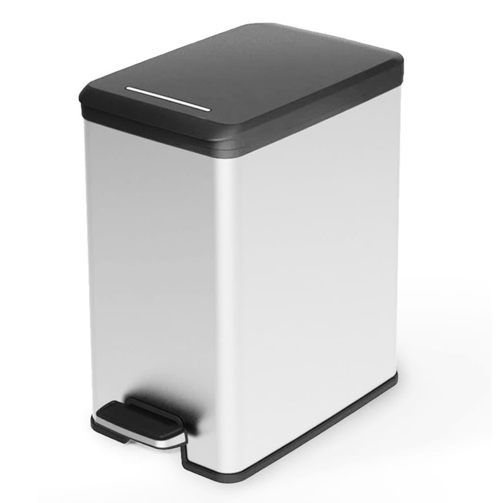 Curver Pattumiera A Pedale Sottile Deco 25L Argento