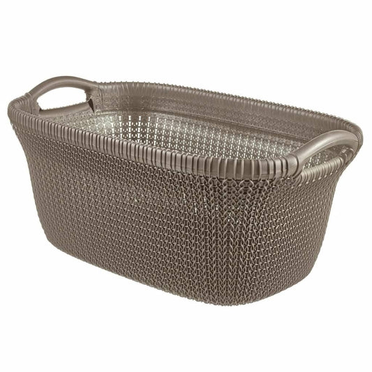 Curver Cesto Portabiancheria Knit 40 L Metallizzato