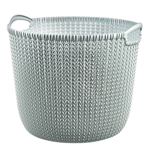 Curver Cesta Portaoggetti Knit Rotonda L 30L Nebbia