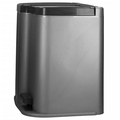 Curver Pattumiera A Pedale Doppia Deco 15L E 6L Cestini Grigio Chiaro
