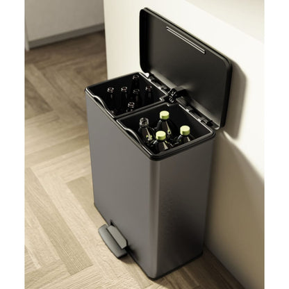 Curver Pattumiera A Pedale Doppia Deco 26L+26L Freddo