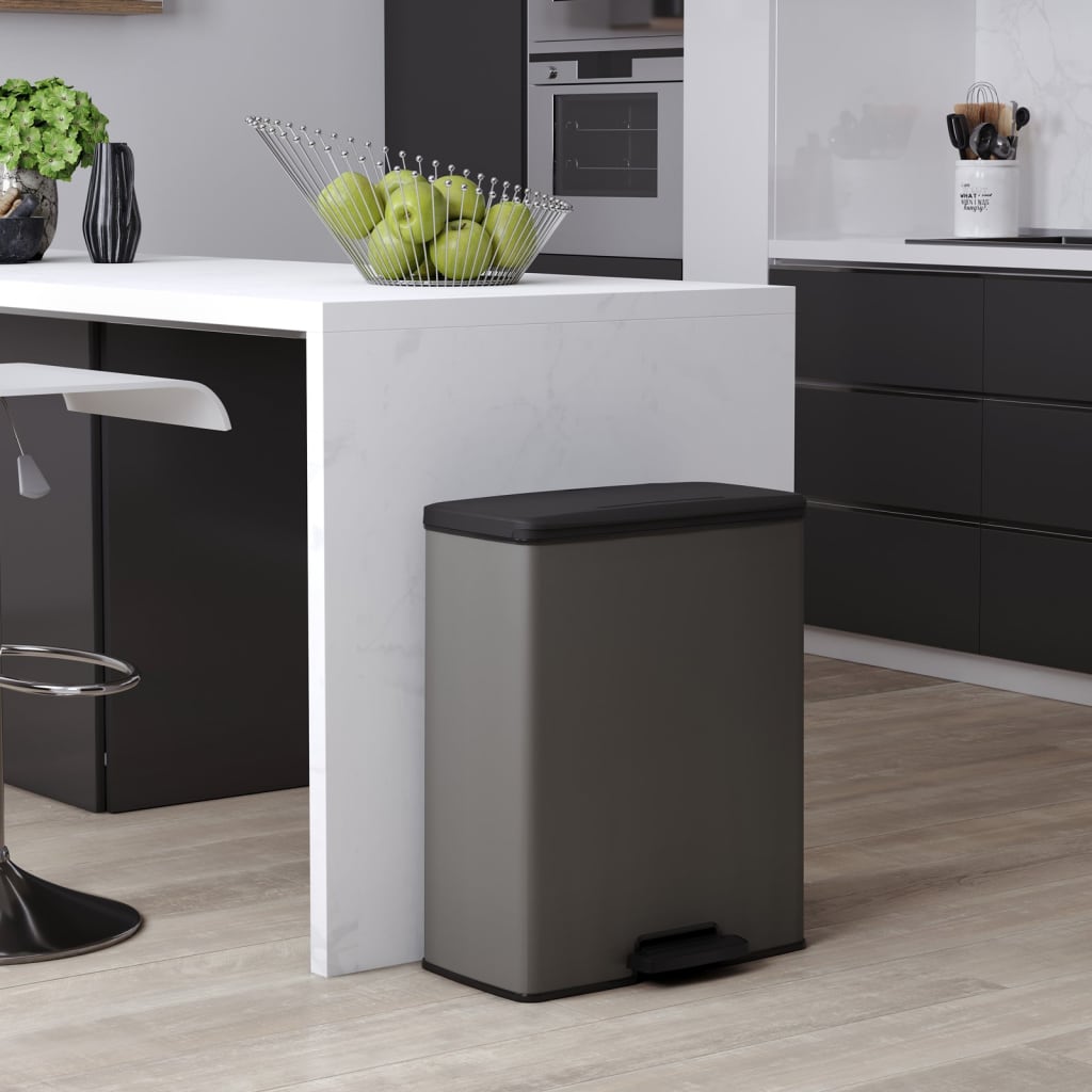 Curver Pattumiera A Pedale Doppia Deco 26L+26L Freddo
