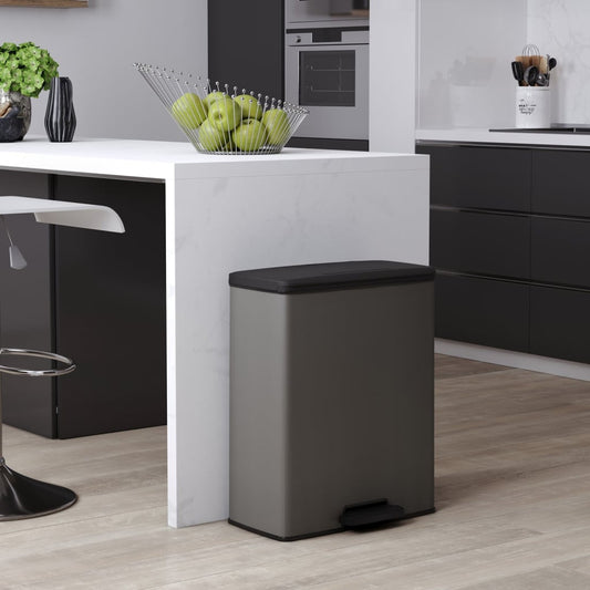 Curver Pattumiera A Pedale Doppia Deco 26L+26L Freddo