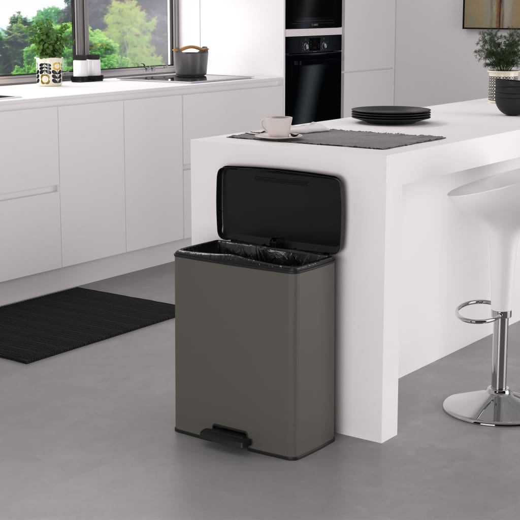 Curver Pattumiera A Pedale Deco Rettangolare 65 L Freddo