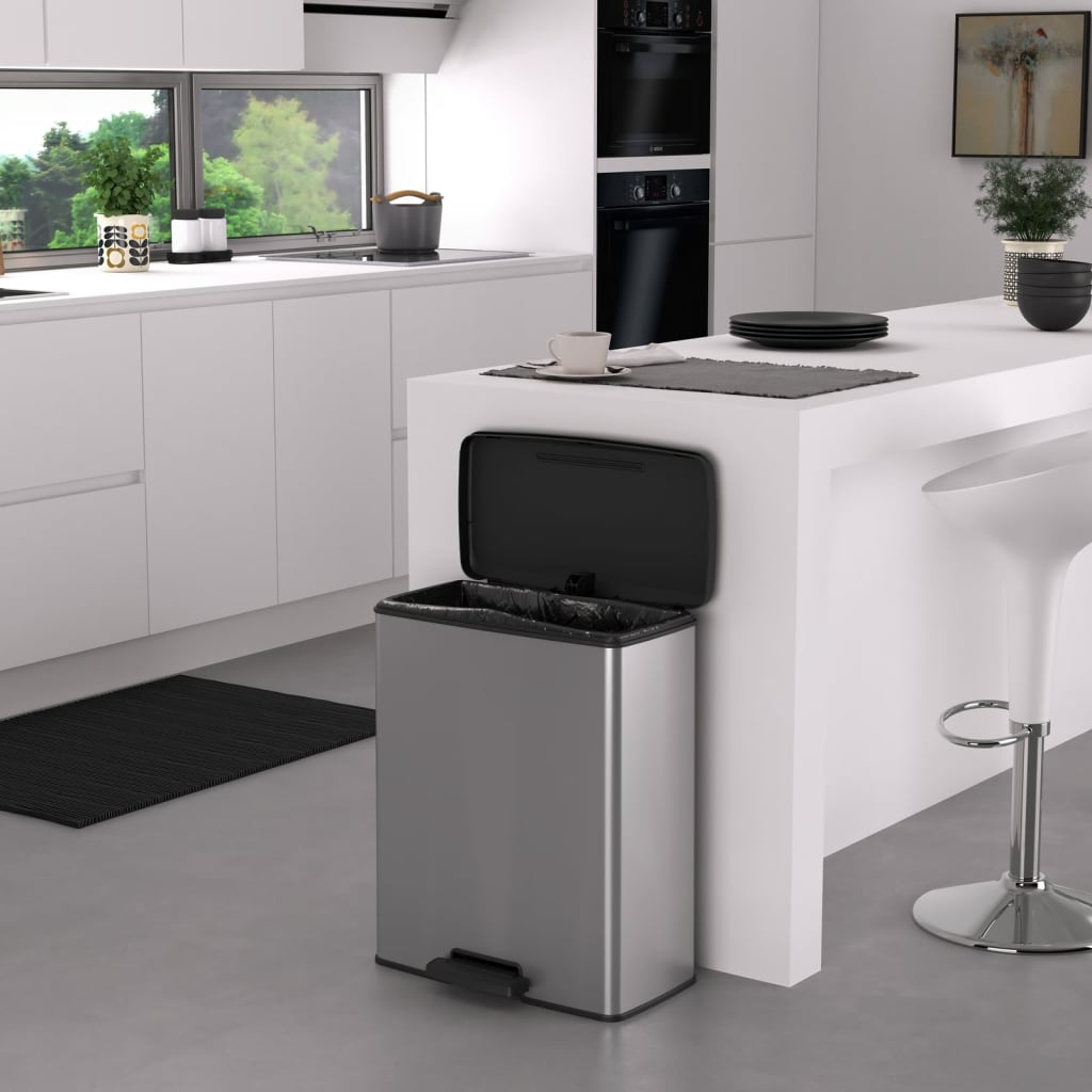 Curver Pattumiera A Pedale Deco Argento