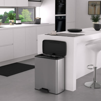 Curver Pattumiera A Pedale Deco Argento