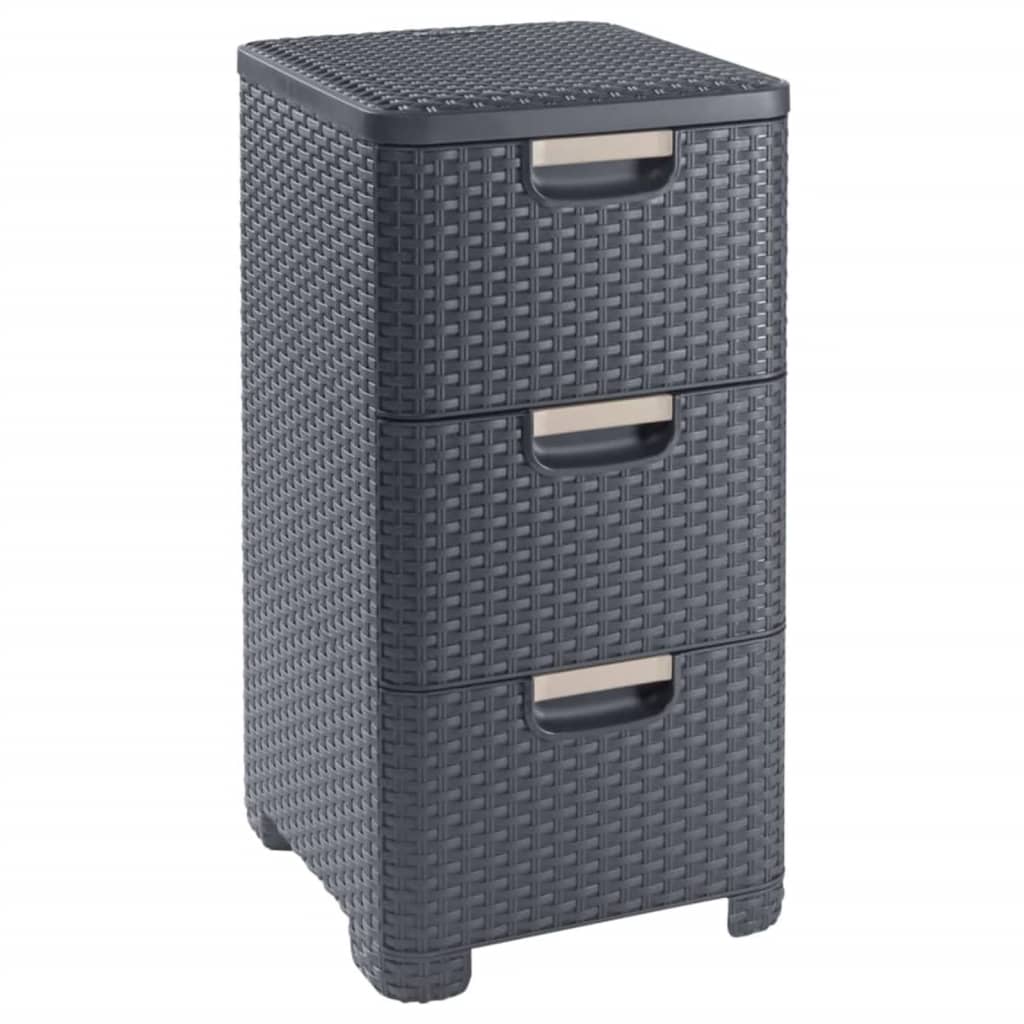 Curver Cassettiera Style 3X14 L Antracite