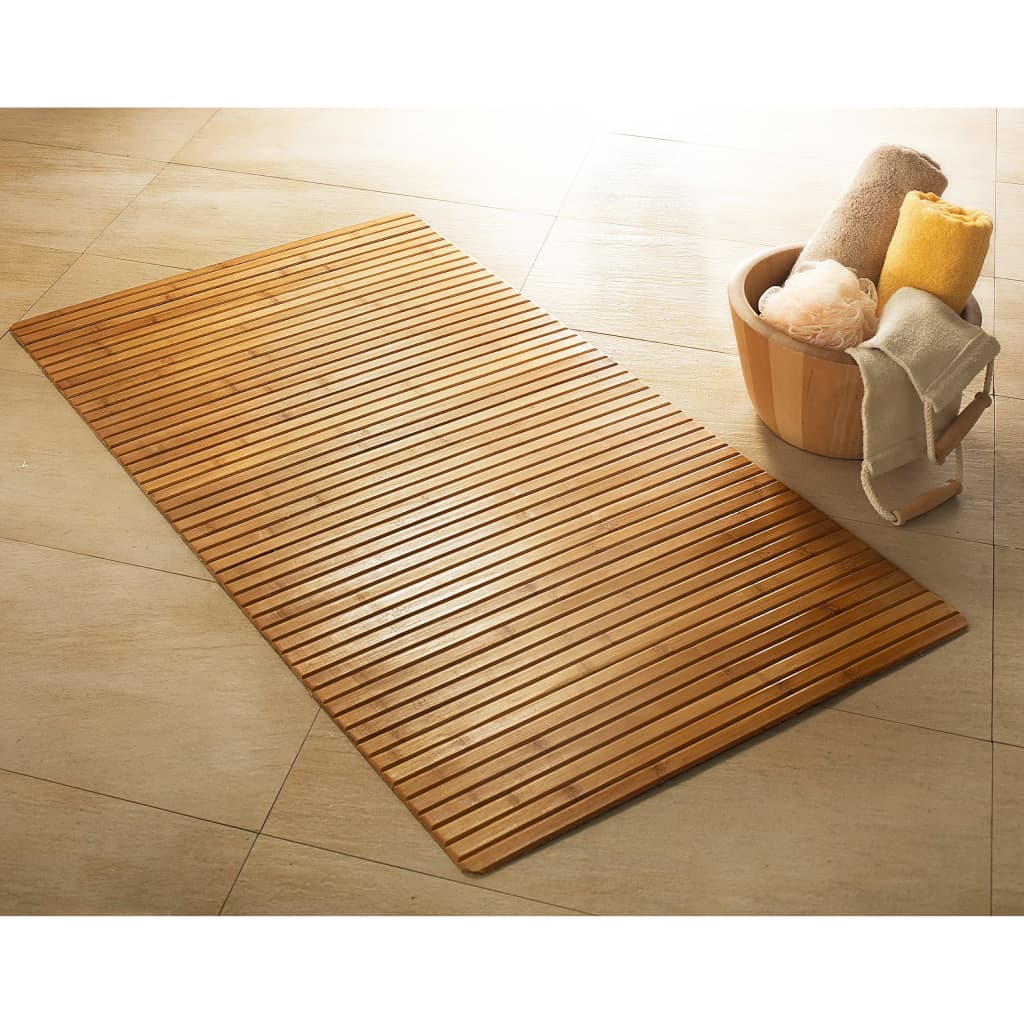 Kleine Wolke Tappeto Per Bagno Bambus Marrone