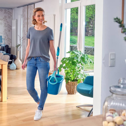 Leifheit Set Mocio Per Pavimenti A Disco Clean Twist Ergo