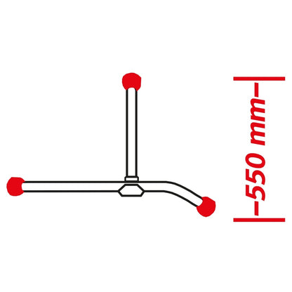 Ridder Supporto Per Bastone Tenda Doccia Cromato 55X2,5X2,5 Cm