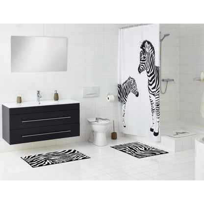 Ridder Tappeto Per Bagno Zebra 38X72 Cm Bianco E Nero