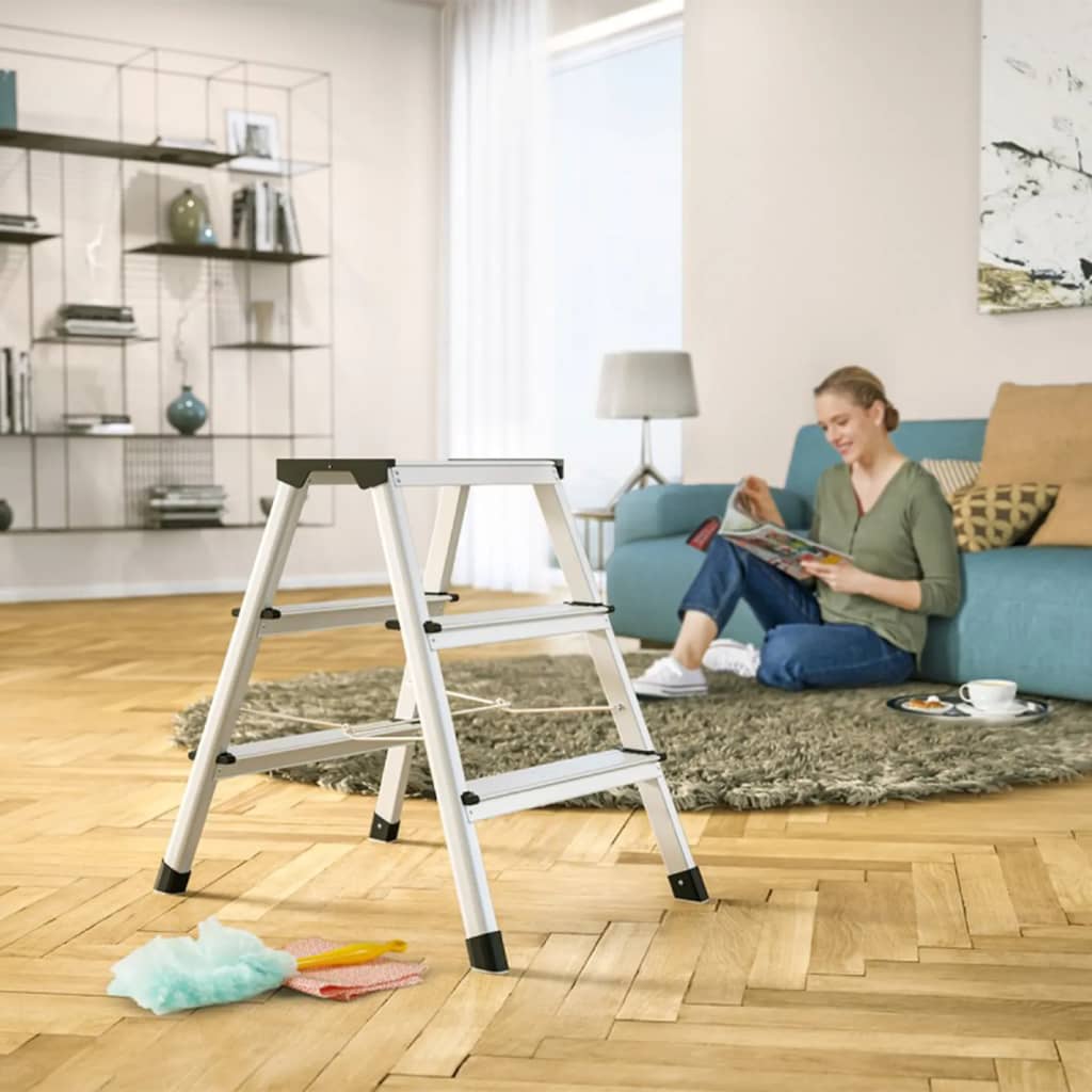 Hailo Scaletta Pieghevole L90 Step-Ke 2X3 Gradini 60 Cm 4443-701