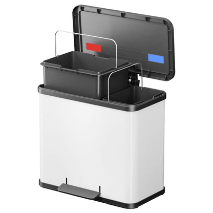 Hailo Pattumiera A Pedale Oko Duo Plus L 17 L+9 L Bianca 0630-230