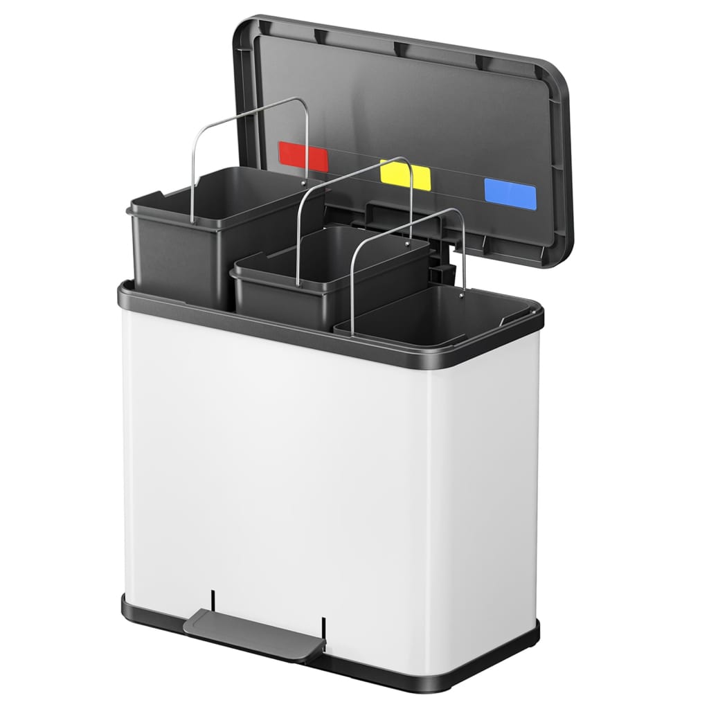 Hailo Pattumiera A Pedale Oko Trio Plus L 3X9 L Bianca 0633-230