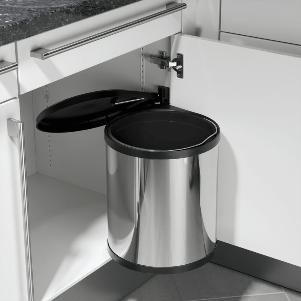 Hailo Pattumiera Da Dispensa Compact-Box Taglia M 15 L Acciaio Inox 3555-101