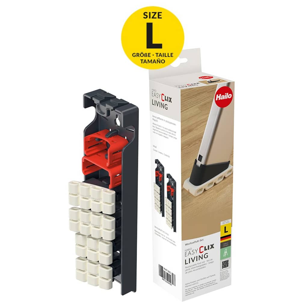Hailo Set Piedini Di Ricambio Per Scale Easyclix Living L 9947-001