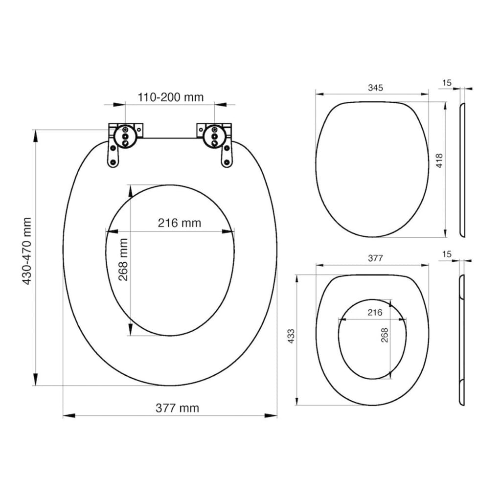 Tiger Sedile Wc A Chiusura Morbida Scaffold In Mdf Marrone 252022546