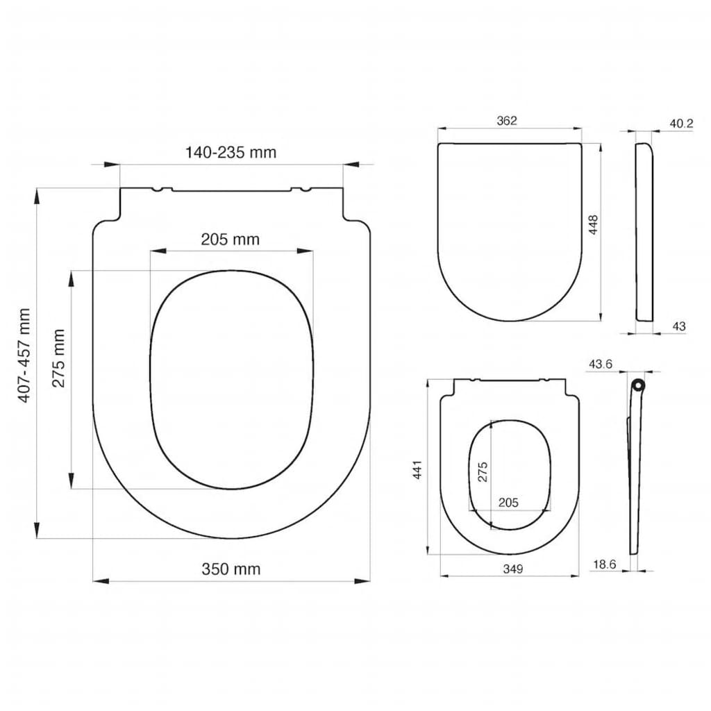 Tiger Sedile Wc A Chiusura Morbida Memphis Duroplast Bianco 252930646