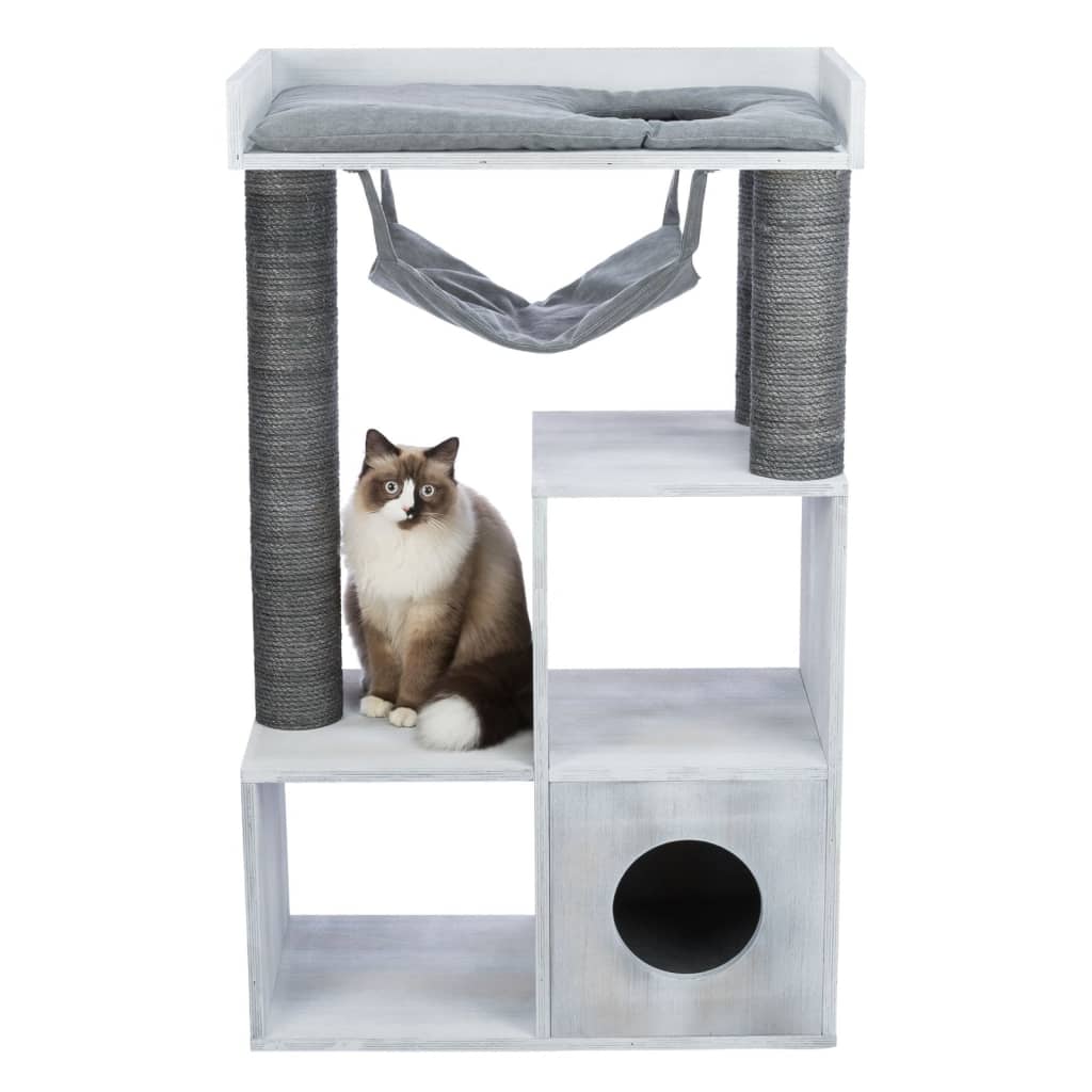 Trixie Palo Tiragraffi Gatti Con Funzione Scaffale 72X38X110 Grigio