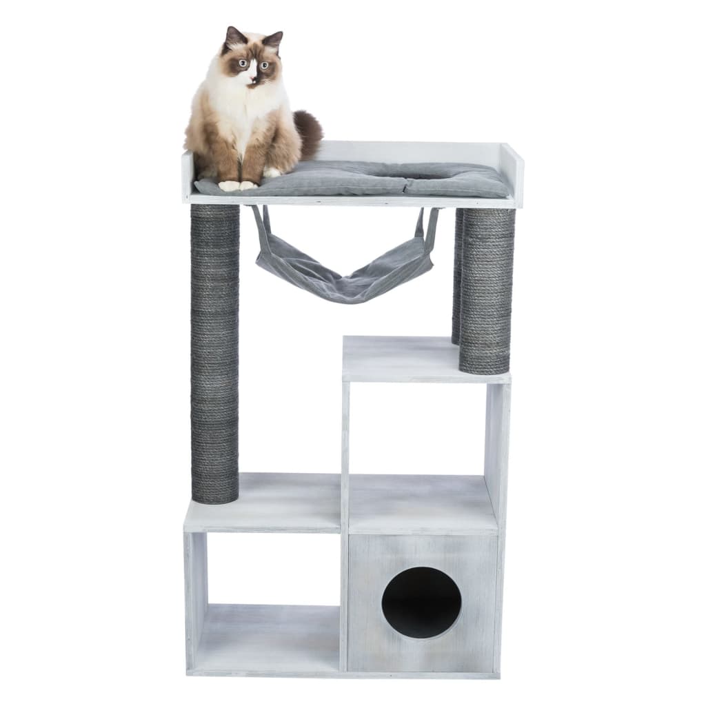 Trixie Palo Tiragraffi Gatti Con Funzione Scaffale 72X38X110 Grigio
