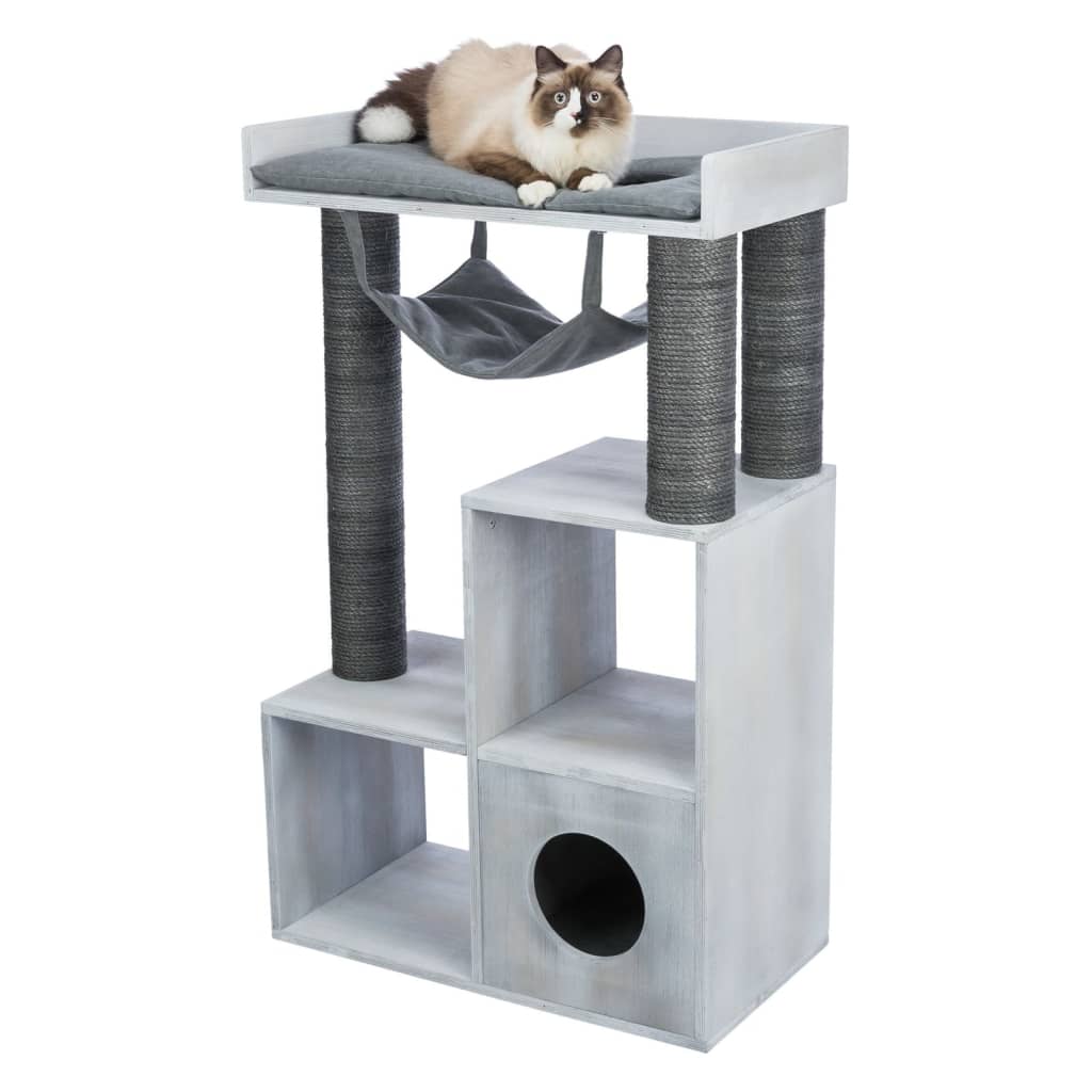 Trixie Palo Tiragraffi Gatti Con Funzione Scaffale 72X38X110 Grigio