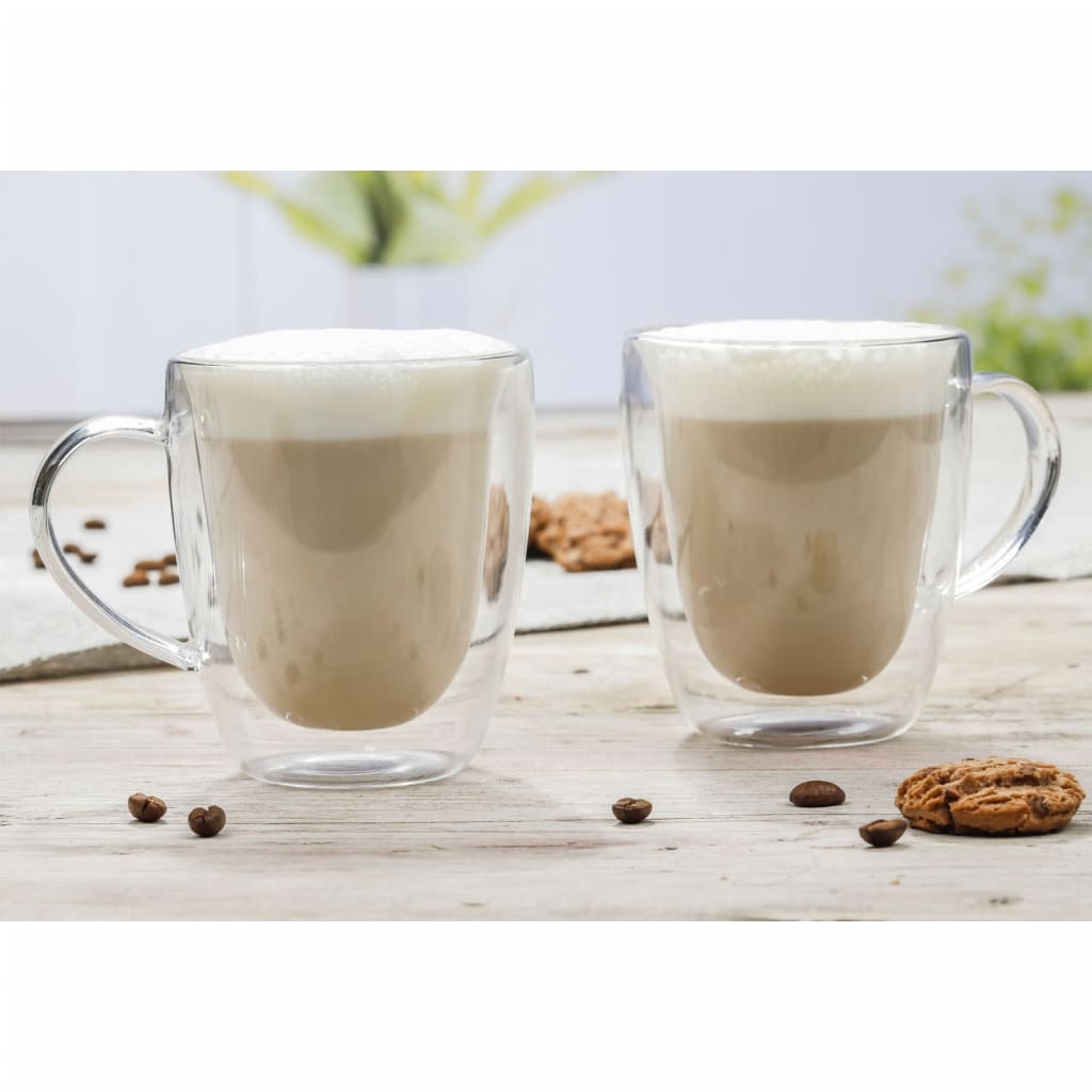 Hi Set Bicchieri Per Cappuccino 2 Pz 270 Ml Trasparente