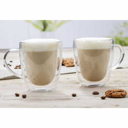 Hi Set Bicchieri Per Cappuccino 2 Pz 270 Ml Trasparente