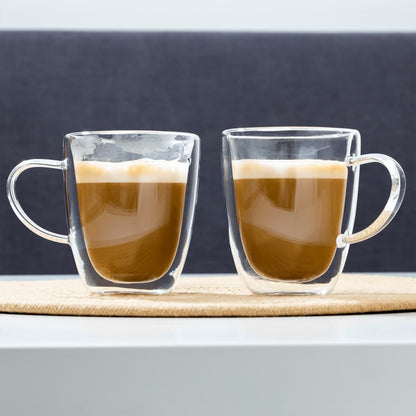 Hi Set Bicchieri Per Cappuccino 2 Pz 270 Ml Trasparente