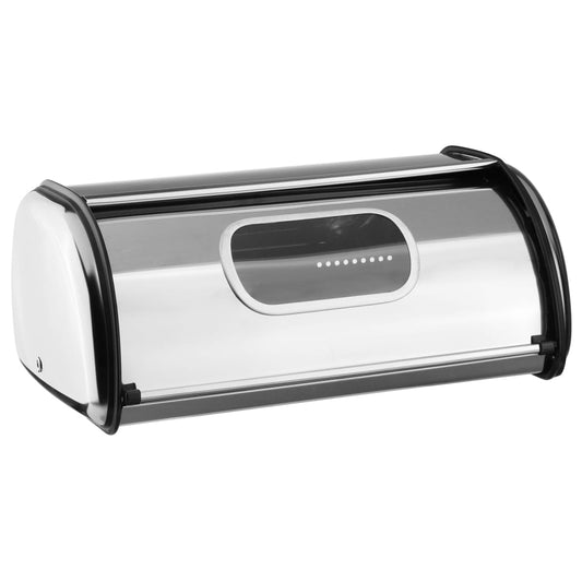 Hi Portapane Argento 35,5X23X14,5 Cm 11 L Nero E Gelo