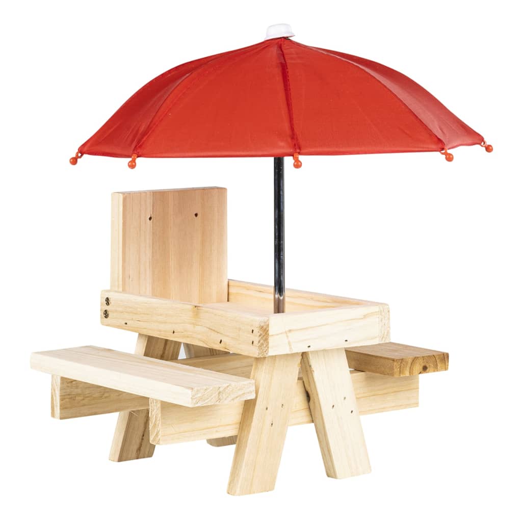 Hi Mangiatoia Scoiattoli Con Ombrello Beige Naturale