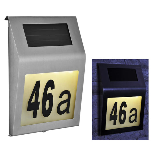 Hi Numero Civico Con Illuminazione Solare A Led Blu