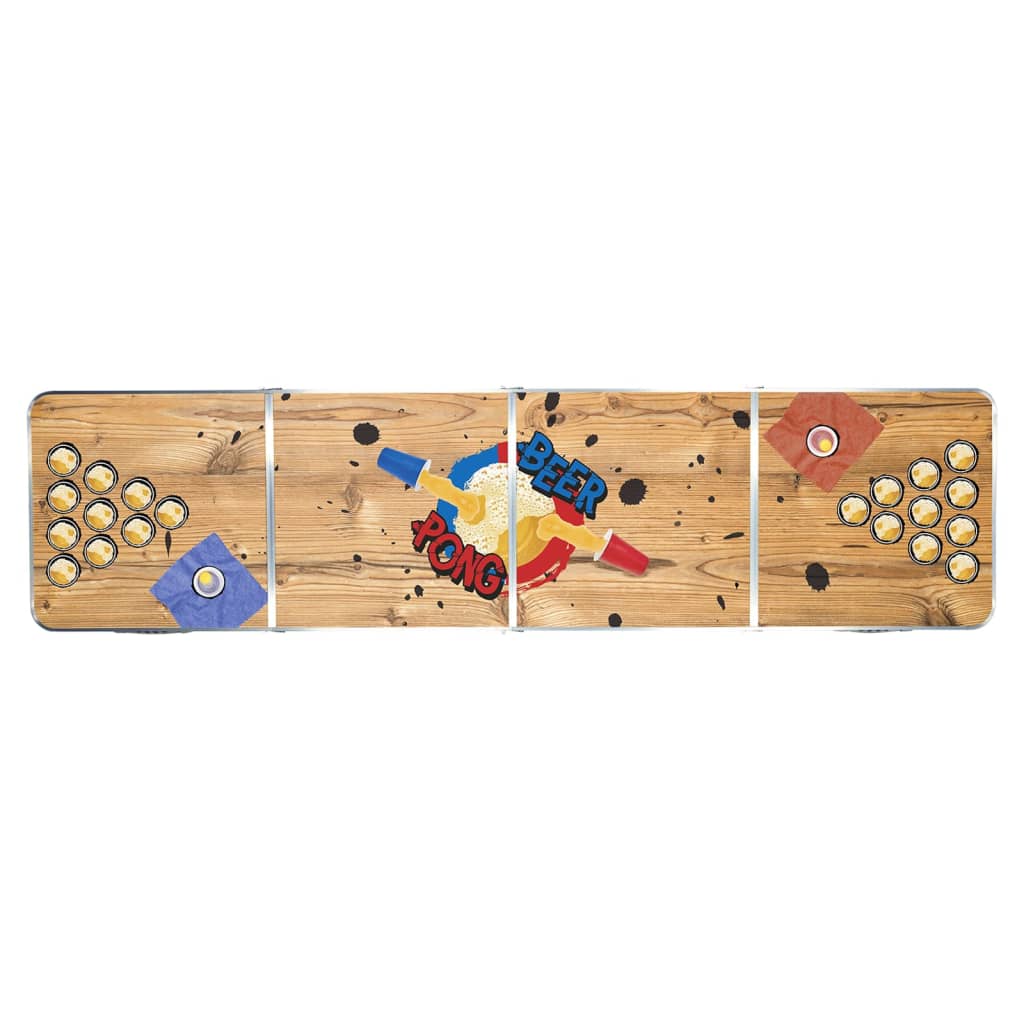 Hi Tavolo Pieghevole Birra Pong 240X60X55 Cm Mdf E Alluminio