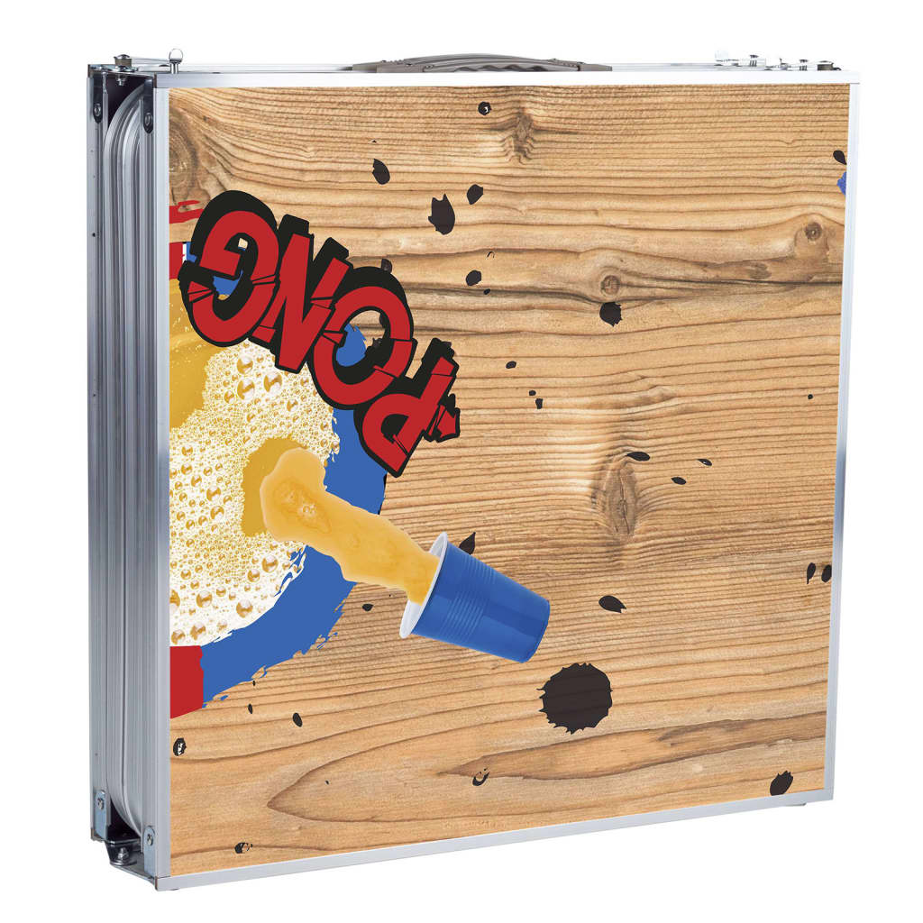 Hi Tavolo Pieghevole Birra Pong 240X60X55 Cm Mdf E Alluminio