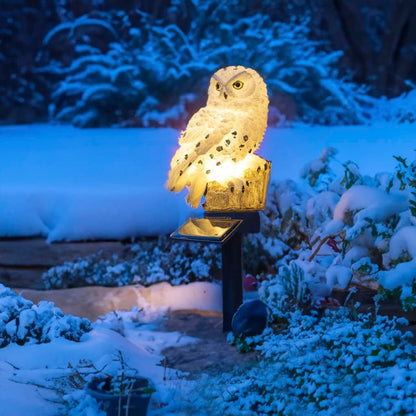 Hi Lampada Solare A Led Gufo Bianco