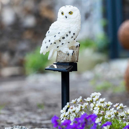 Hi Lampada Solare A Led Gufo Bianco