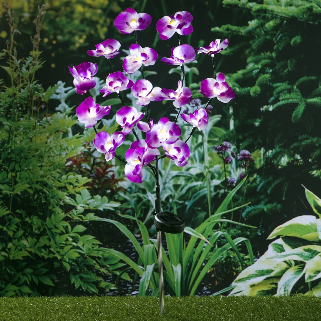 Hi Luce Solare A Led Da Giardino A Forma Di Orchidee