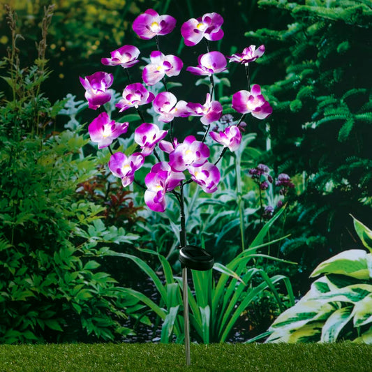 Hi Luce Solare A Led Da Giardino A Forma Di Orchidee