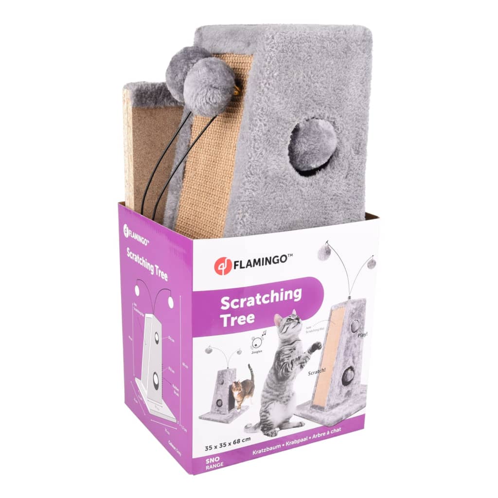 Flamingo Albero Tiragraffi Per Gatti Lara 35X35X68 Cm Grigio