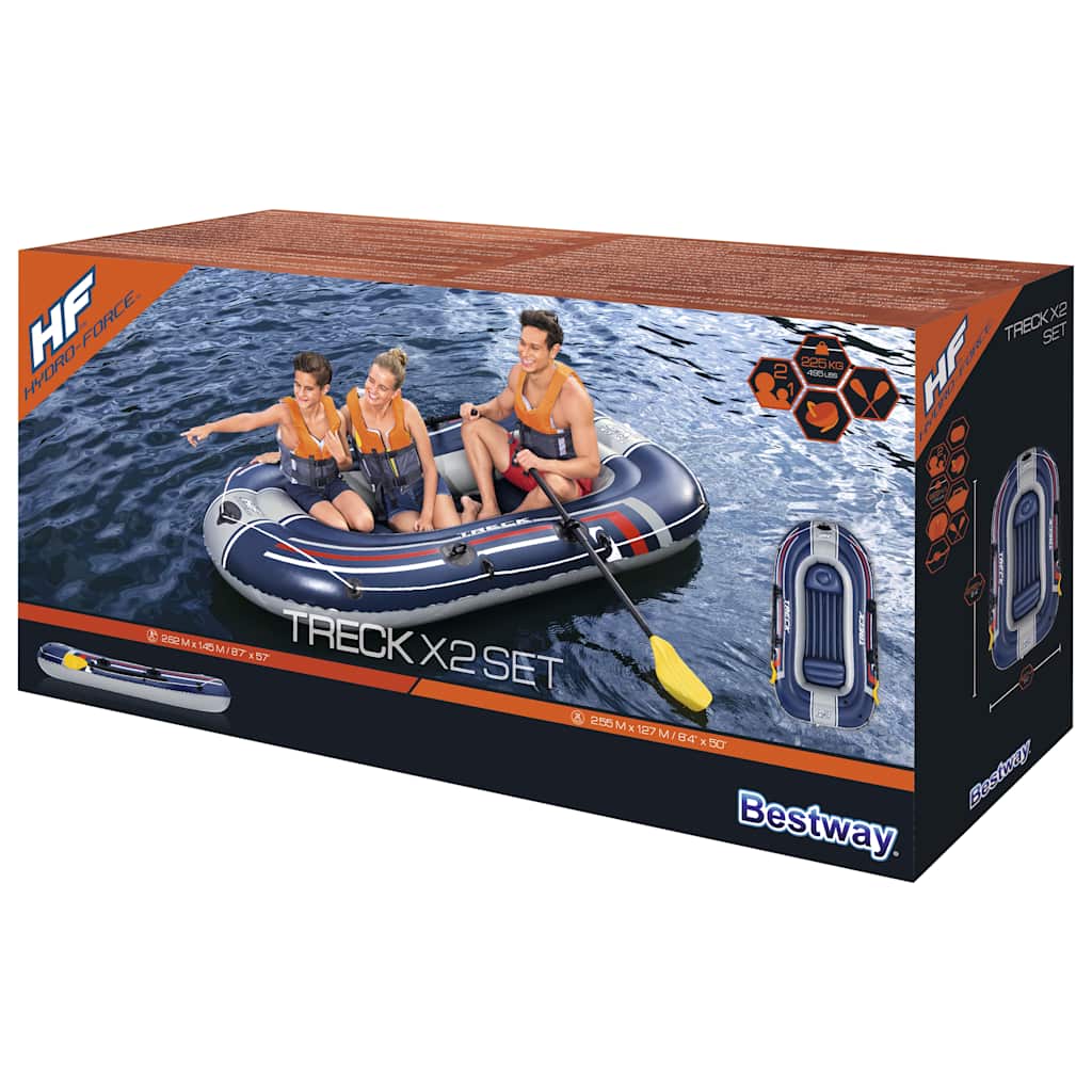 Bestway Hydro-Force Treck X2 Set Gommone Gonfiabile 255X127 Cm