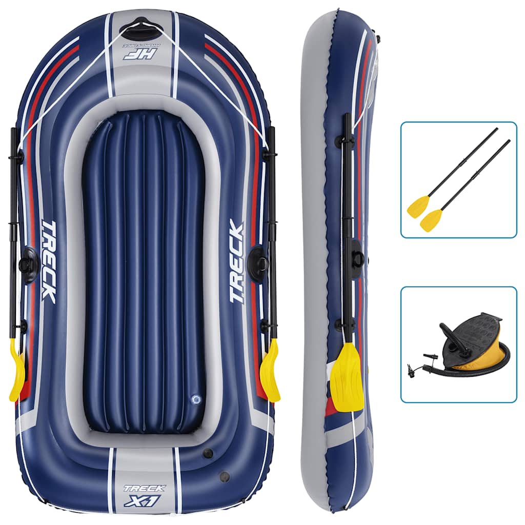 Bestway Gommone Gonfiabile Hydro-Force Con Pompa E Remi Blu Argento