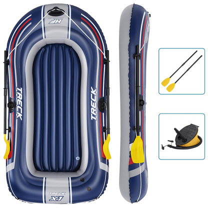 Bestway Gommone Gonfiabile Hydro-Force Con Pompa E Remi Blu Argento