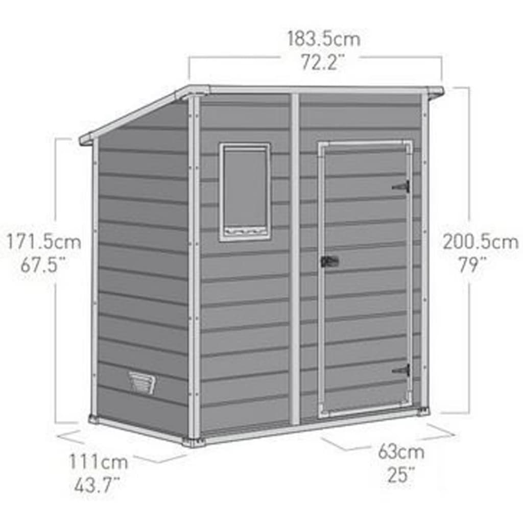 Keter Casetta Da Giardino Manor Pent 64 Grigia