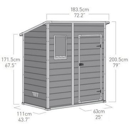 Keter Casetta Da Giardino Manor Pent 64 Grigia